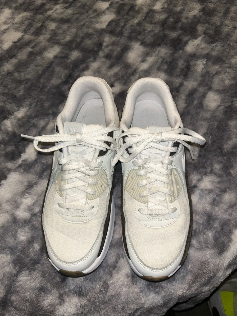 Nike Air Max Style White and Beige Sneakers